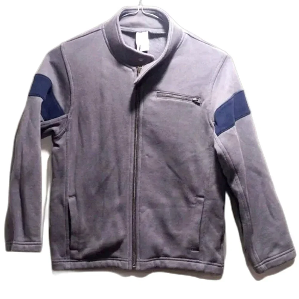 Gymboree Boys Zip-Up Jacket Size 5/6 – Blue & Gray Long Sleeve | Kids Outerwear